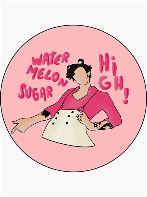 Harry Styles Watermelon Sugar Sticker Sticker By Hanaemld Redbubble