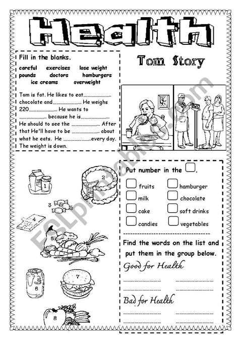 Health Esl Worksheet By Saifonduan