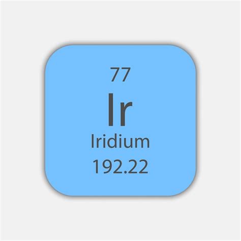 Premium Vector Iridium Symbol Chemical Element Of The Periodic Table