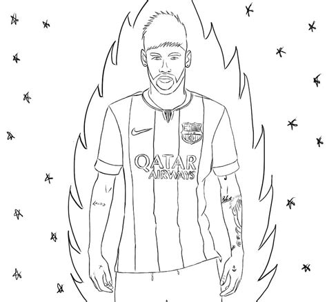 Coloriage Neymar 5 télécharger et imprimer gratuit sur