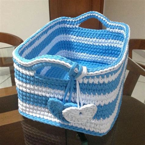 Pin By Magda Estigarribia On Fio De Malha Croche Crochet Basket