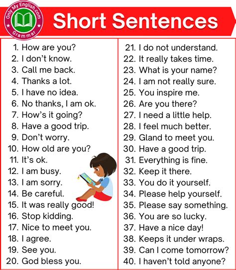 100 Short Sentences In English