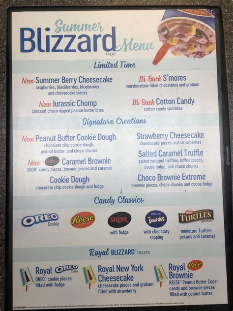 Dairy Queen DQ Canada Summer Blizzard Treat Menu 2018 Peanut Butter