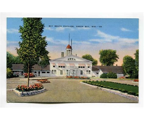 Bay Beach Pavilion Green Bay Wisconsin Vintage Postcard