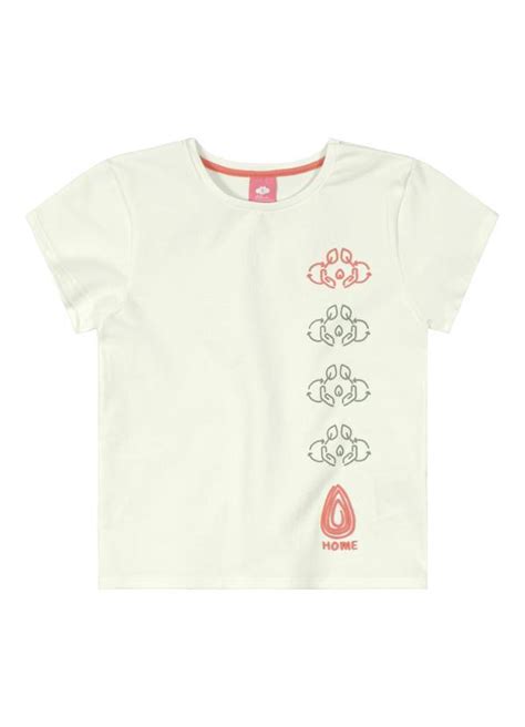 Blusa Manga Curta Malha Menina Bege Lilica Ripilica