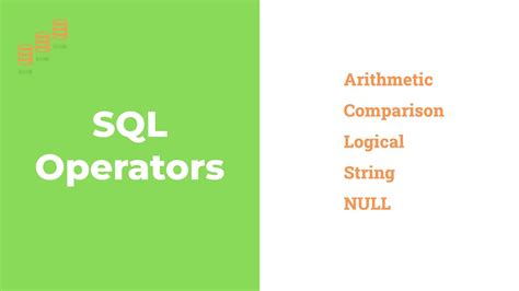 Sql Operators Operators In Sql With Examples Sql Tutorial Sql