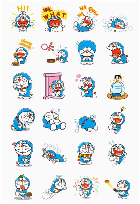 Doraemons Animated Stickers 귀여운 만화 배경화면 카와이 스티커 귀여운 스티커