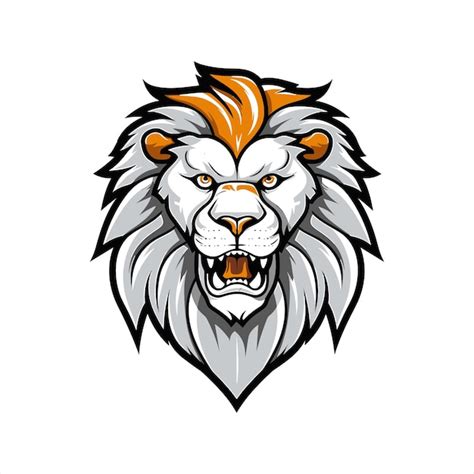 Plantilla de logotipo de mascota vector lion con fondo de pentecostés