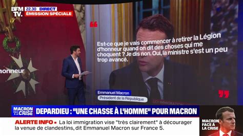 LES ÉCLAIREURS Depardieu Emmanuel Macron dénonce une chasse à l homme