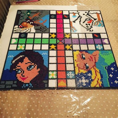 Frozen Ludo Hama Beads By Lotterb B Gelperlen B Gel Perlen