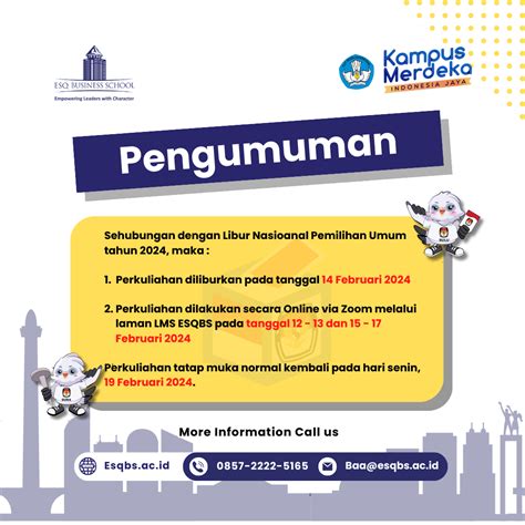 Lms Ebs Pengumuman Libur Pemilu Dan Perkuliahan Daring