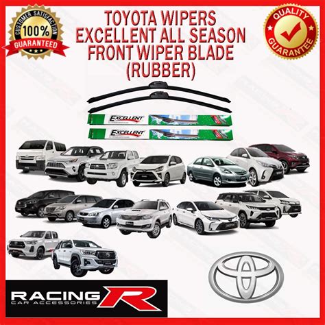 Excellabs Wiper Rubber For Toyota Wigo Fortuner Vios Rush Avanza