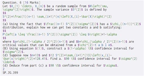 Solved Question 6 16 Marks Let X 1 Ldots X N Be A Chegg