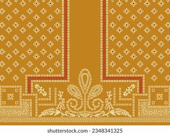 Textile Digital Design Motif Pattern Decor Stock Illustration ...