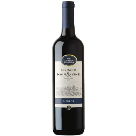 Beringer Main Vine Merlot California Red Wine 750 Ml Kroger