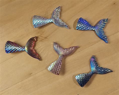 Mermaid Tail Refrigerator Cool Fridge Magnets Set Of 5 Etsy