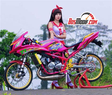 Modifikasi Motor Kawasaki Ninja Dan Cewek Warna Pink Merah Hot Sex Picture