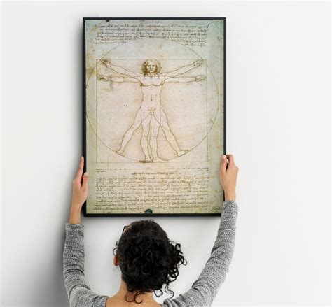 Leonardo Da Vinci Lhomme Vitruvien Affiche Danatomie Etsy France De