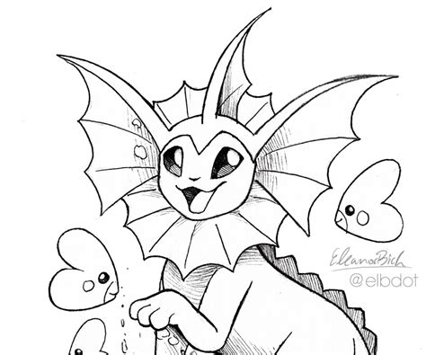 Pokemon Coloring Pages Vaporeon