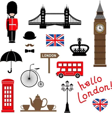 London city with symbols vector image on vectorstock – Artofit