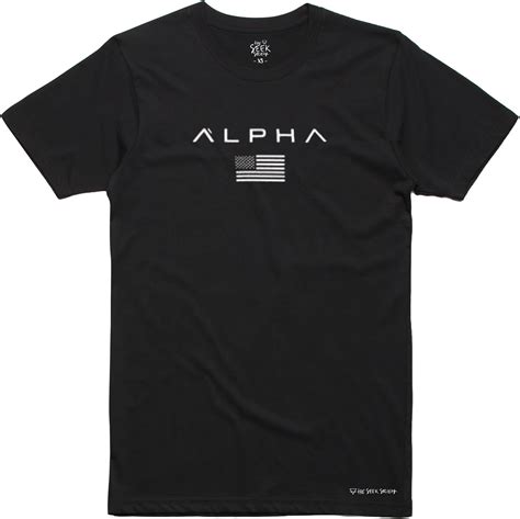 Alpha america men's black t-shirt