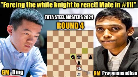 Ding Liren VS Rameshbabu Praggnanandhaa Tata Steel Masters 2024