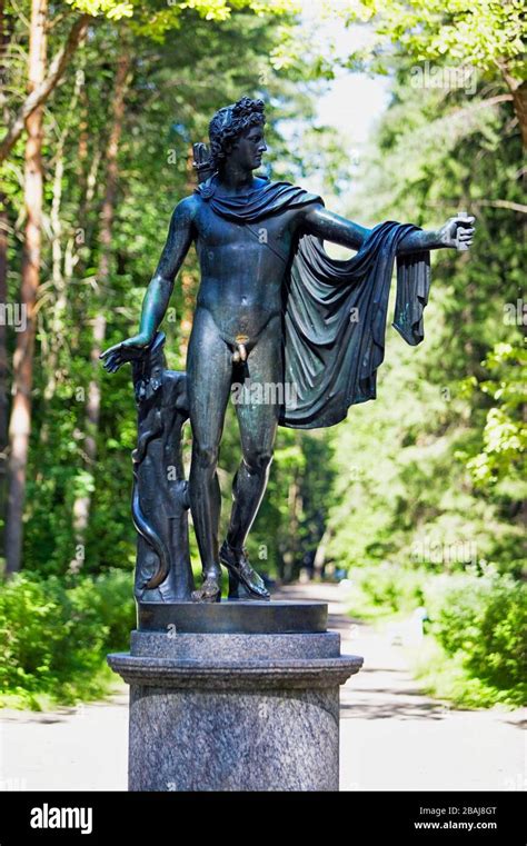 Sculpture Of Apollo And The Nine Muses In The Park Of Pavlovsk South Of