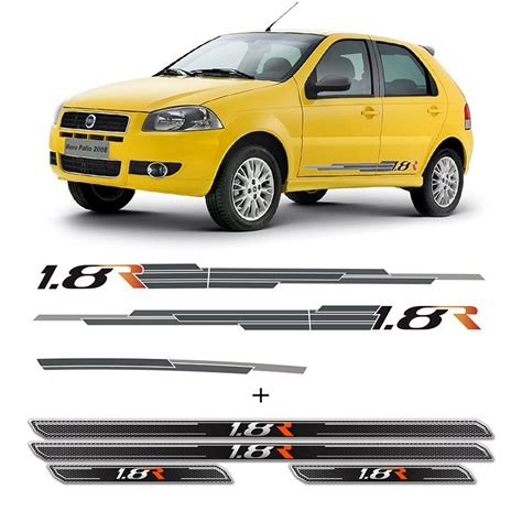 Kit Completo Faixa Fiat Palio R Soleira Protetora