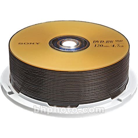 Sony DVD-RW 4.7GB, 2x Disc (25) 25DMW47RS2 B&H Photo Video