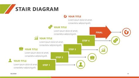 Stair Diagram Free Powerpoint Template