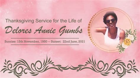 Thanksgiving Services For The Late Delores Annie Gumbs Live YouTube