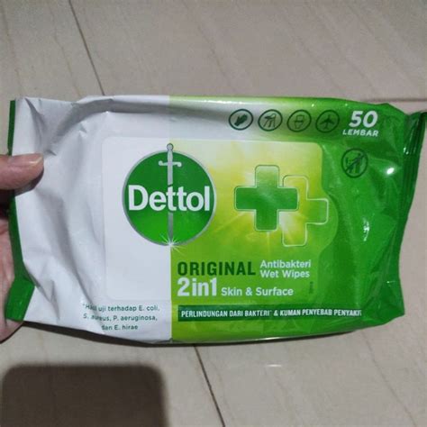 Jual Dettol Wet Wipes Isi Lembar Lembar Tisu Basah Anti Kuman