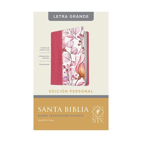 Beraca Librer A Cristiana Biblia Ntv Letra Grande Fiusha Flores Con Ndice