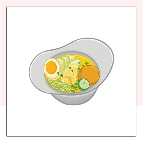 Premium Vector Indonesian Traditional Food Vector Illustration