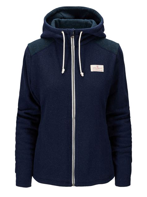 Amundsen Sports Skauen Full Zip Hoodie Womens Wsw084 590faded Navy