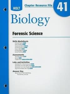 Holt Biology Chapter Resource File Forensic Science Buy Holt