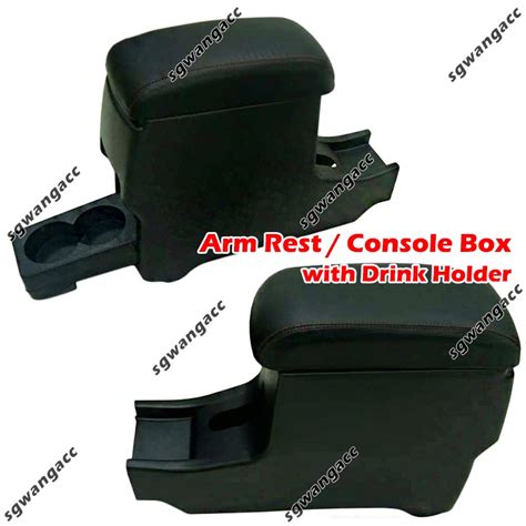 Armrest Center Console Box Storage Compartment With Drink Holder