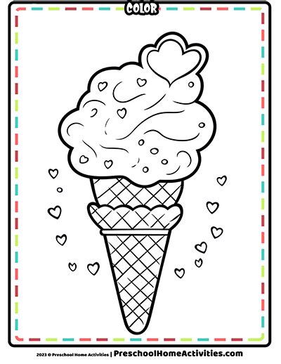 Chill And Color 50 Irresistible Ice Cream Coloring Pages