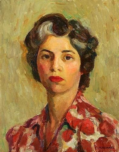 Lot Mabel Alvarez 1891 1985 Los Angeles Ca Self Portrait 1945 S