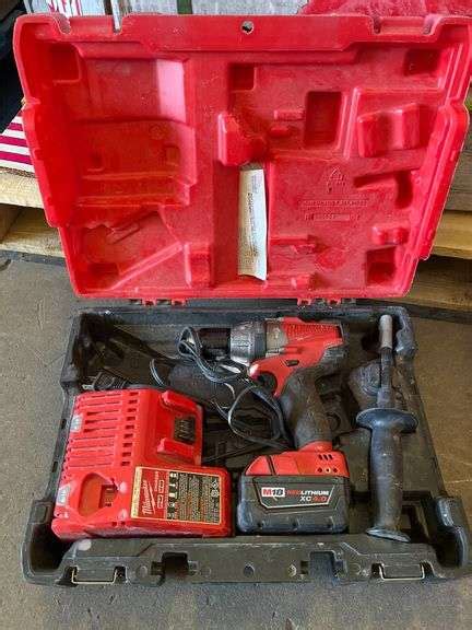 Milwaukee M18 Fuel Hammer Drill Kit with 4ah Battery - Matthews Auctioneers