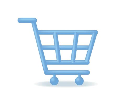 Shopping Cart 3d Icon Isolated On White Background Sale Buying