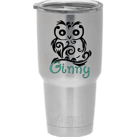 Owl Personalized Yeti Tumbler Cup Decal By Expresyourselfdecal Cup