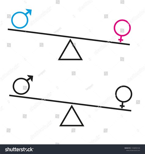 Concept Gender Equality Vector Image Icons Vector De Stock Libre De Regalías 1358850146