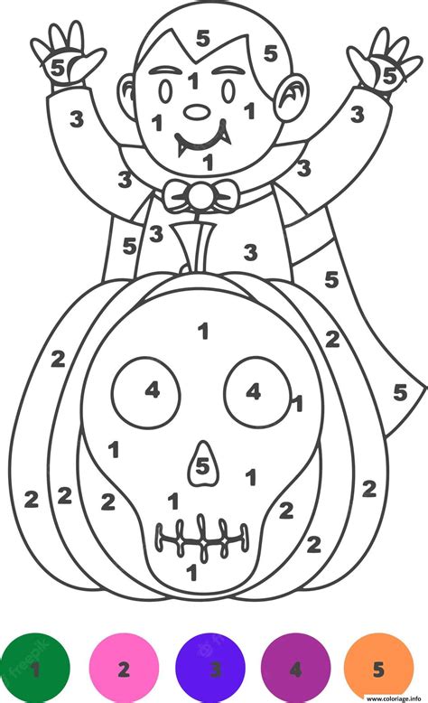 Coloriage Vampire Citrouille Halloween Magique Jecolorie