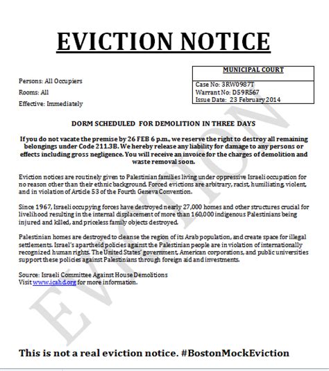 Free Printable Eviction Notice Form Generic