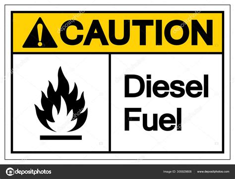 caution diesel fuel symbol sign vector illustration isolate  white