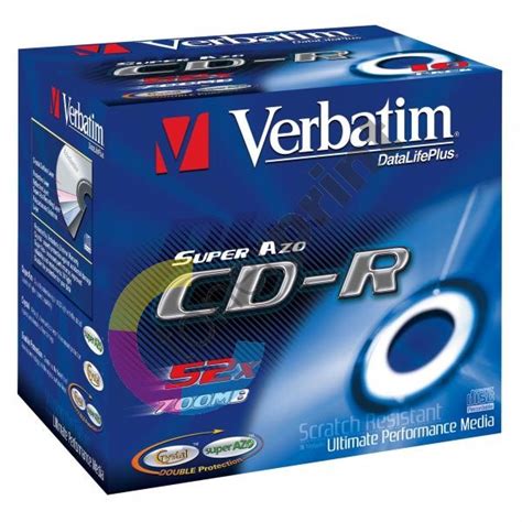 Verbatim CD R DataLife PLUS 700 MB Crystal Jewel Box 43327 52x