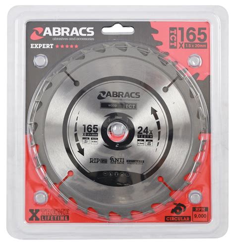 Abracs TCT Wood Blade 165mm X 20mm X 24T Multikor Industrial Group