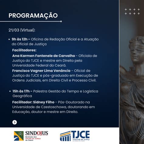 Sindojus E Tjce Promovem A 1ª Jornada De Capacitação Para Oficiais De