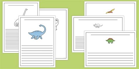 Dinosaur Writing Frames Dinosaurs Writing Template Write